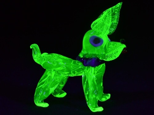 Uranium Glass - Murano Glass - Scottie Dog