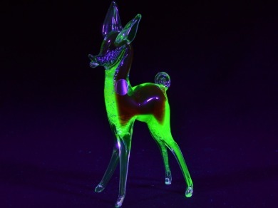 Uranium Glass - Murano Glass - Deer