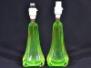 Uranium Glass - Murano Glass - Pair of Lamp Bases - 2