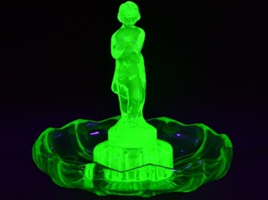Uranium Glass - Depression Glass - Float Bowl