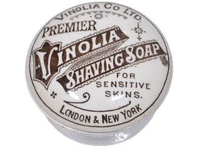 Chemist - Pot Lid - Vinola Shaving Soap, London & New York