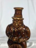 Reform Flask - Man on Barrell - Rockingham Glaze - 2