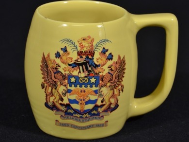Australian Pottery - Wembley ware - Queensland centenary Frog in a Mug