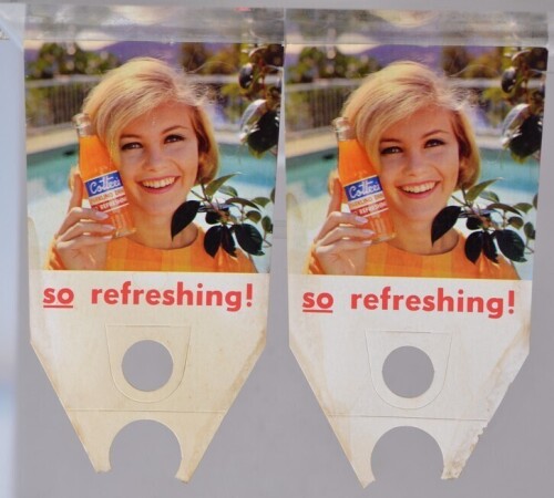 Advertising Display Cards x2 - Cottees 'So Refreshing'