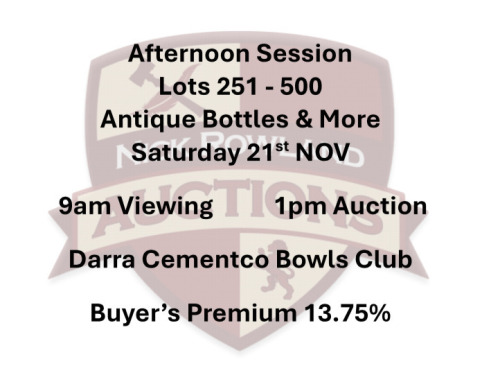 Afternoon Session - 13.75% Buyer's Premium - Saturday 1.30 pm