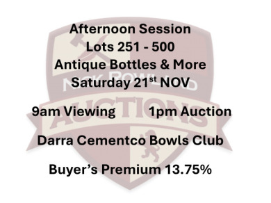 Afternoon Session - 13.75% Buyer's Premium - Saturday 1.30 pm