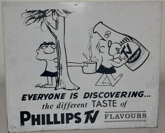 Tin Sign - Phillips Tee Vee Drinks W 46cm x H 38cm