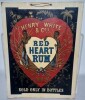 Cardboard Sign - Red Heart Rum London W 33cm x H 43cm - 2