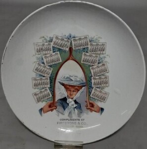 Advertising Plate - With Compliments 1910 - Firestone & Co, Spencer, Ohio