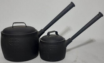 Cast Iron - Pots - 3 Pints & 8 Pints Kenrick with lids