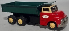 Toys - Tada Japan - Red & green wind up dump truck