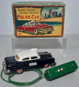 Toys - Japan - Police Car - Early remote control - Black & white with box