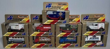 Matchbox Australian Limited Edition collectors' models in boxes 1981 x9