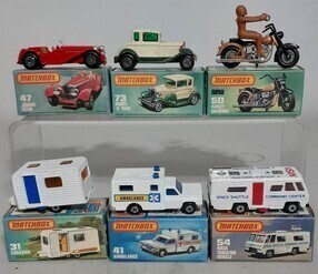 Matchbox Various 75 series x6 in boxes, No. 31, 41, 47, 50, 54, 73