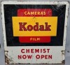 Tin Sign - Kodak Chemist Now Open - Double sided H 56cm x H 56cm - 2
