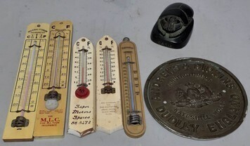 Advertising items x7 includes thermometers