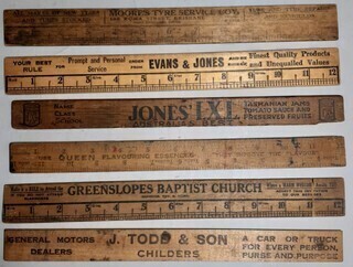 Advertising ruler x6 includes some Brisbane items