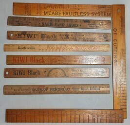 Advertising rulers x7 Includes haberdashery folding measure