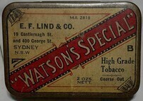 Tobacco Tin - Watson's Special - E.F. Lind & Co. Sydney