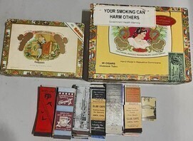 Group Lot - Cigar Boxes & Matchbook covers