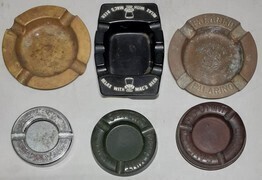 Advertising Ashtrays x6 - including LifeSavers, Schweppes, Mac's Beer