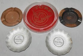 Advertising Ashtrays x5 - Tobacco various