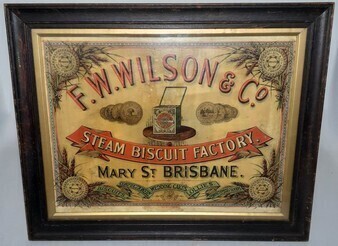 Advertising - Framed Advertisement - F.W. Wilson & Co. Mary Street Brisbane