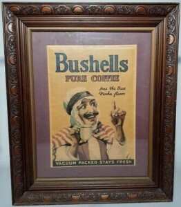 Advertising - Framed Advertisement - Bushells For Pure Coffee - Womens Weekly 1937