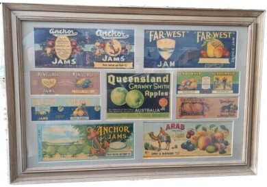 Ephemera - Framed Aussie Tin Labels