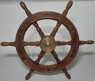 Nautical - Timber Ships Wheel A/F