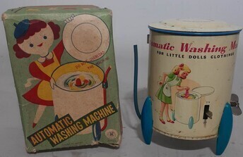 Toys - Washing Machine - Tin/Wind up - Modern Toys Japan