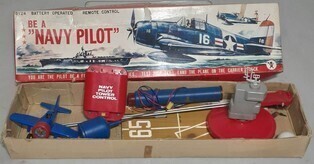 Toys - Navy Pilot - Remote Control Fighter Plane - Plastic / Battery - Japan