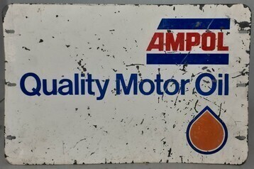 Tin Sign - Ampol Australian Owned - H 35.5cm x W 53.5cm