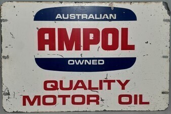 Tin Sign - Ampol Quality Motor Oil - H 35.5cm x W 53.5cm