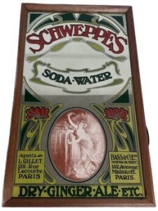 Advertising Mirror - Schweppes - H 53.5 cm x W 31.5 cm