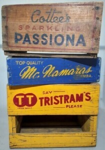 Soft Drink Crates x3 - Mc Namaras Toowoomba, Tristrams Brisbane, Cottees Passiona