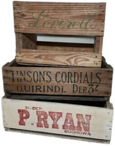 Soft Drink Crates x3 - P. Ryan Boorowa, Leveretts, Tinsons Cordials Quirindi