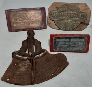 Group Lot - Plaques - Farm Implements