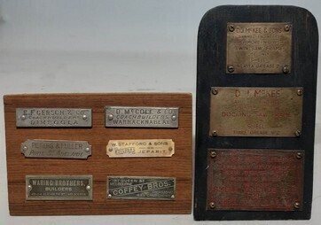 Group Lot - Plaques - Coach Builders & Lismore Sawmill