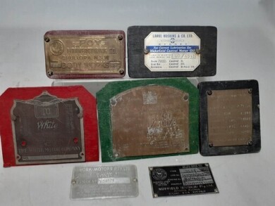 Group Lot - Plaques - Assorted Cars incl. Morris, White etc.