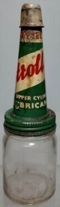 Oil Bottle - Castrol - Upper Cylinder Lubricant - Small Size with Tin Top & Dust Cap