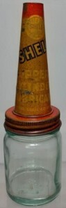 Oil Bottle - Shell - Upper Cylinder Lubricant - Small Size with Tin Top