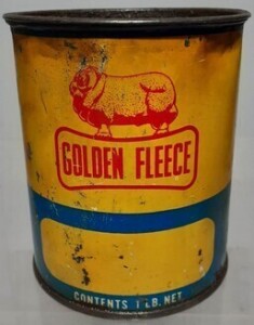 Tin - Golden Fleece - Grease - 1 LB. Net.