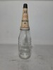 Oil Bottle - 1 Quart, Mobil Oil Bottle with Mobile Oil A 30 Tin Top