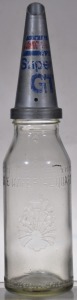 Oil Bottle - 1 Quart, Shell Bottle with Ampol Super GT Plastic Top