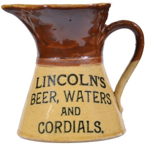 Water Jug - Lincoln's Beer, Waters and Cordials