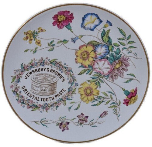 Advertising Plate - Jewsbury and Brown's Oriental Tooth Paste