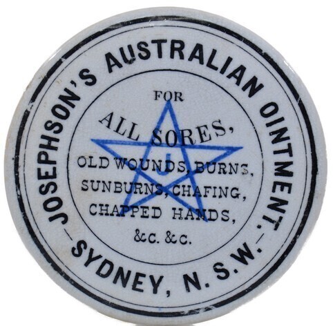 Pot Lid - Josephson's Australian Ointment Sydney N.S.W.