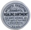 Pot Lid - J. Saunders Roma Antiseptic Eucalyptine Healing Ointment