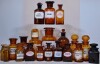 Box Lot - Amber Apothecary Bottles